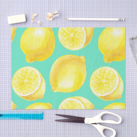 Waterverf citroenpatroon tissuepapier (Craft)