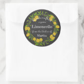 Waterverf citroenschaar limoncello ronde sticker (Tas)