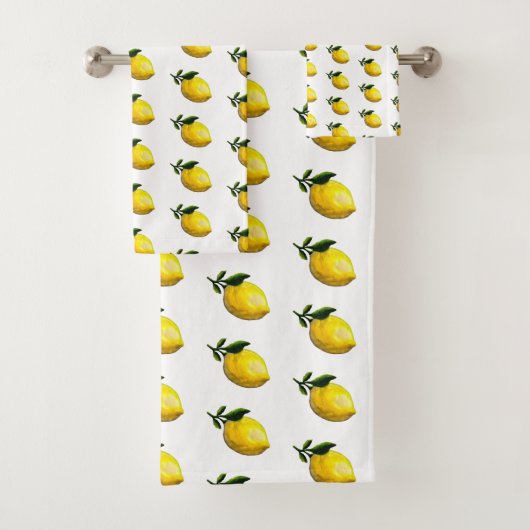 Waterverf citroenschilderen bad handdoek (Insitu)