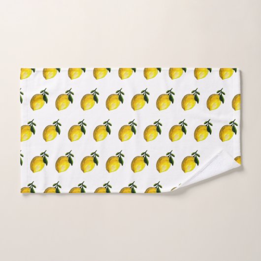 Waterverf citroenschilderen bad handdoek (Handdoek)