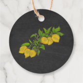 Waterverf citroenschotel dank je cadeau bedankjes labels (Achterkant)