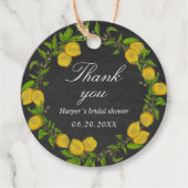 Waterverf citroenschotel dank je cadeau bedankjes labels (Voorkant)