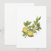 Waterverf citroentak met bloemen – Botanisch Kaart (Voorkant / Achterkant)