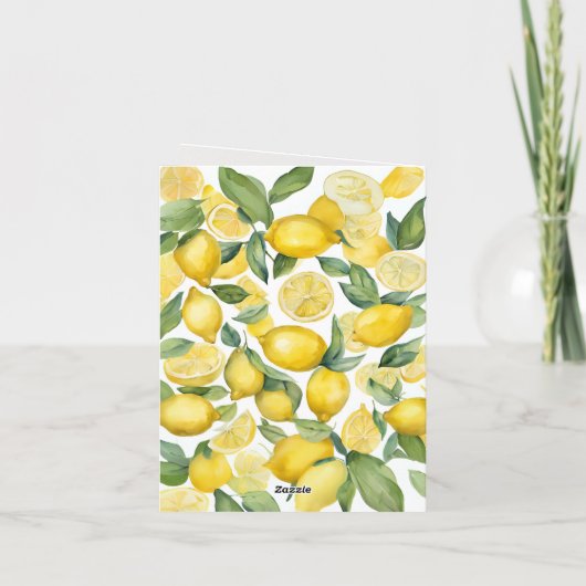 Waterverf citroentuin met foto bruiloft (Achterkant)