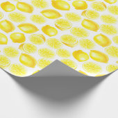 Waterverf-citroenvormig verpakkingspapier cadeaupapier (Hoek)