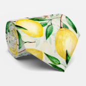 Waterverf citroenvruchten stropdas (Opgerold)