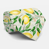 Waterverf citroenvruchten stropdas (Opgerold)