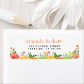 Waterverf Citrus Baby shower Etiket (Insitu)