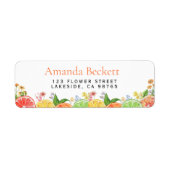 Waterverf Citrus Baby shower Etiket (Voorkant)