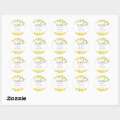 Waterverf Citrus Baby shower Favoriet Ronde Sticker (Vel)