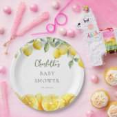 Waterverf Citrus Baby shower Papieren Bordje (Feest)