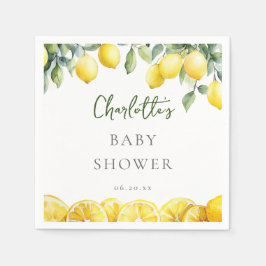 Waterverf Citrus Baby shower Servet