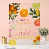 Waterverf Citrus Bloemachtige Bruiloft Brunch Boog Acryl Bord (Huwelijk)