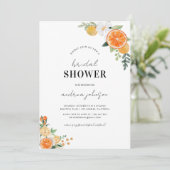 Waterverf Citrus bloesem Vrijgezellenfeest Kaart (Staand voorkant)