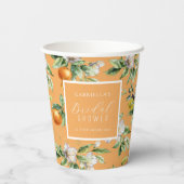 Waterverf Citrus Blossom Botanisch Vrijgezellenfee Papieren Bekers (Achterkant)