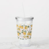 Waterverf Citrus & Bosbes Patroon Acryl Drinkbeker (Links)