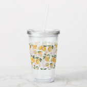 Waterverf Citrus & Bosbes Patroon Acryl Drinkbeker (Achterkant)
