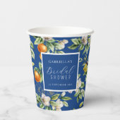 Waterverf Citrus Botanische Bruidsontbijt  Papieren Bekers (Achterkant)