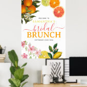 Waterverf Citrus Bruids Brunch Bruiloft Feest Poster (Thuiskantoor)
