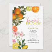 Waterverf Citrus Bruids Brunch Vrijgezellenfeest Kaart (Voorkant)