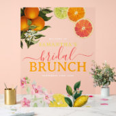 Waterverf Citrus Bruidsbrunch Bruiloft Feest Acryl Bord (Huwelijk)
