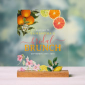 Waterverf Citrus Bruidsbrunch Bruiloftfeest Acryl Bord (Neutraal)