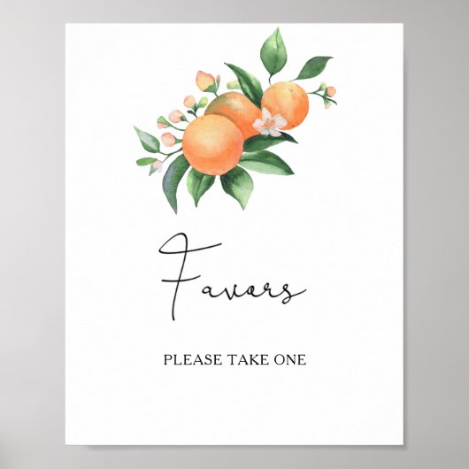 Waterverf citrus - bruidsgeschenken, neem er een poster (Voorkant)