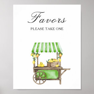 Waterverf citrus bruiloftsfeest - Favorieten Poster