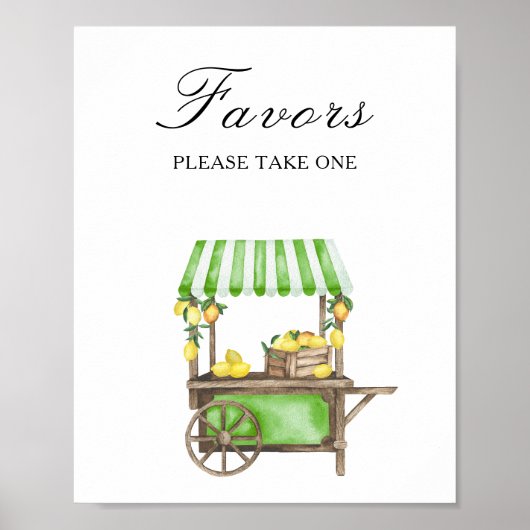 Waterverf citrus bruiloftsfeest - Favorieten Poster (Voorkant)