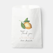 Waterverf Citrus citroen 1e verjaardag Dank u Bedankzakje (Voorkant)