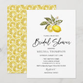 Waterverf Citrus Citroen Bruidsdouche Kaart (Voorkant / Achterkant)