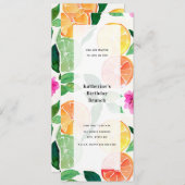 Waterverf Citrus Citroen Limoen Bloem Generiek Fee Kaart (Voorkant / Achterkant)