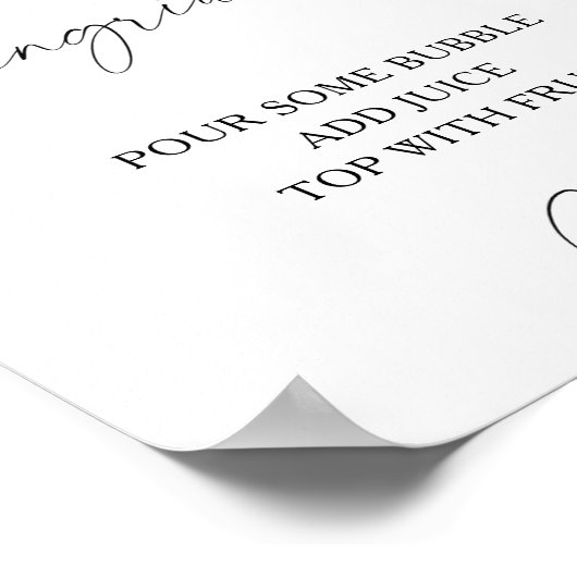 Waterverf citrus citroen - sangria bar poster (Hoek)