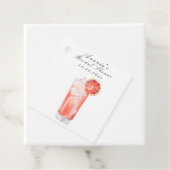 Waterverf Citrus Cocktail Bruidsmeisje Borrel Bedankjes Labels (In situ)