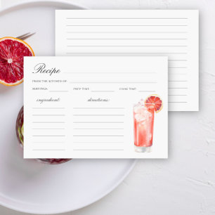 Waterverf citrus cocktail Bruidsuitnodiging