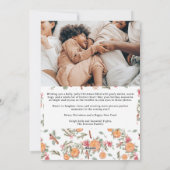 Waterverf Citrus en Bloemen 5 Foto Kerst Feestdagenkaart (Achterkant)