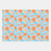 Waterverf Citrus Floral Bumble Bee Inpakpapier Vel (Voorkant 2)