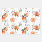 Waterverf Citrus Floral Bumble Bee Inpakpapier Vel (Voorkant)