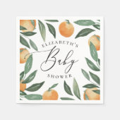 Waterverf citrus floral garden script baby shower servet (Voorkant)