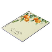 Waterverf Citrus Floral Modern Monogram Notitieboek (Linkerzijde)