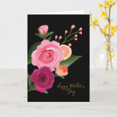 Waterverf Citrus & Floral Pink Moederdag Kaart (Gele Bloem)