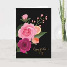Waterverf Citrus & Floral Pink Moederdag Kaart