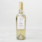 Waterverf citrus florale tuin bruiloft bedankt flessenhanger (Op fles)