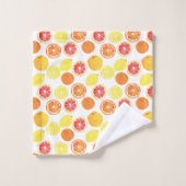 Waterverf Citrus Fruit Pattern Bad Handdoek (Wasdoekje)