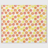 Waterverf Citrus Fruit Pattern Cadeaupapier (Vlak)