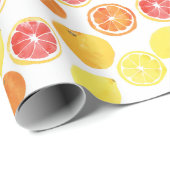 Waterverf Citrus Fruit Pattern Cadeaupapier (Rol Hoek)