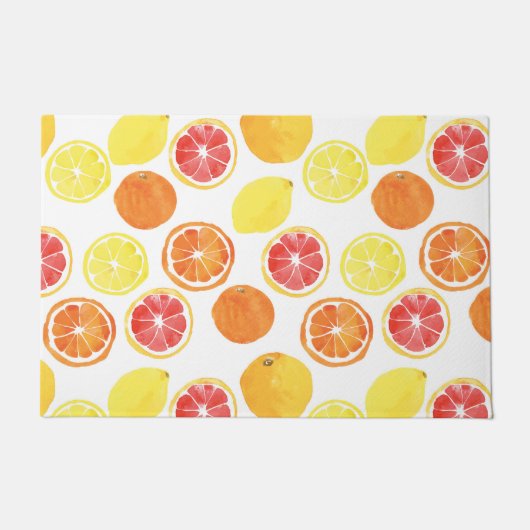 Waterverf Citrus Fruit Pattern Deurmat (Voorkant)