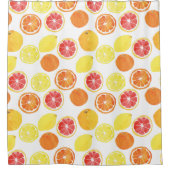 Waterverf Citrus Fruit Pattern Douchegordijn (Voorkant)