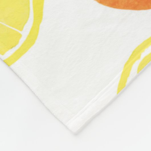 Waterverf Citrus Fruit Pattern Fleece Deken (Hoek)