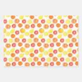 Waterverf Citrus Fruit Pattern Inpakpapier Vel (Voorkant 3)